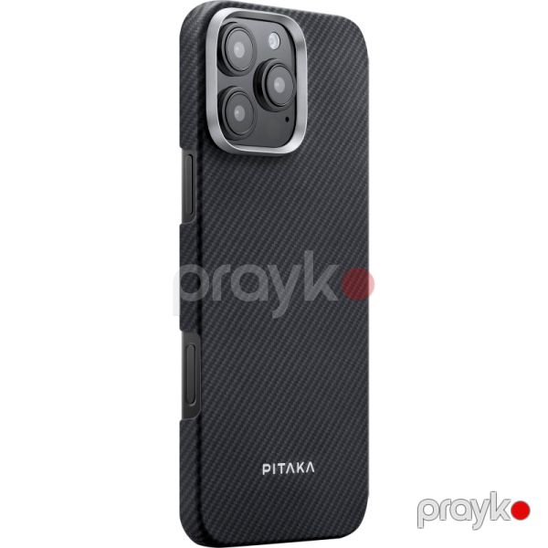 Pitaka Ultra Slim Case For iPhone 16 Pro (KI1601PA) Black/Grey — Mallar, Bakı (4)