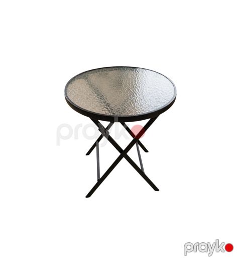 Bağ üçün masa 15752181, metal/şüşə, 60x60 sm — Bakı