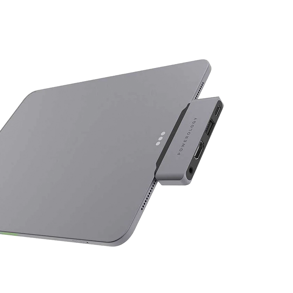 Powerology 4 in 1 Usb-c Hub with HDMI, USB, and AUX Port P41PACHGY Grey — Mallar, Bakı (3)