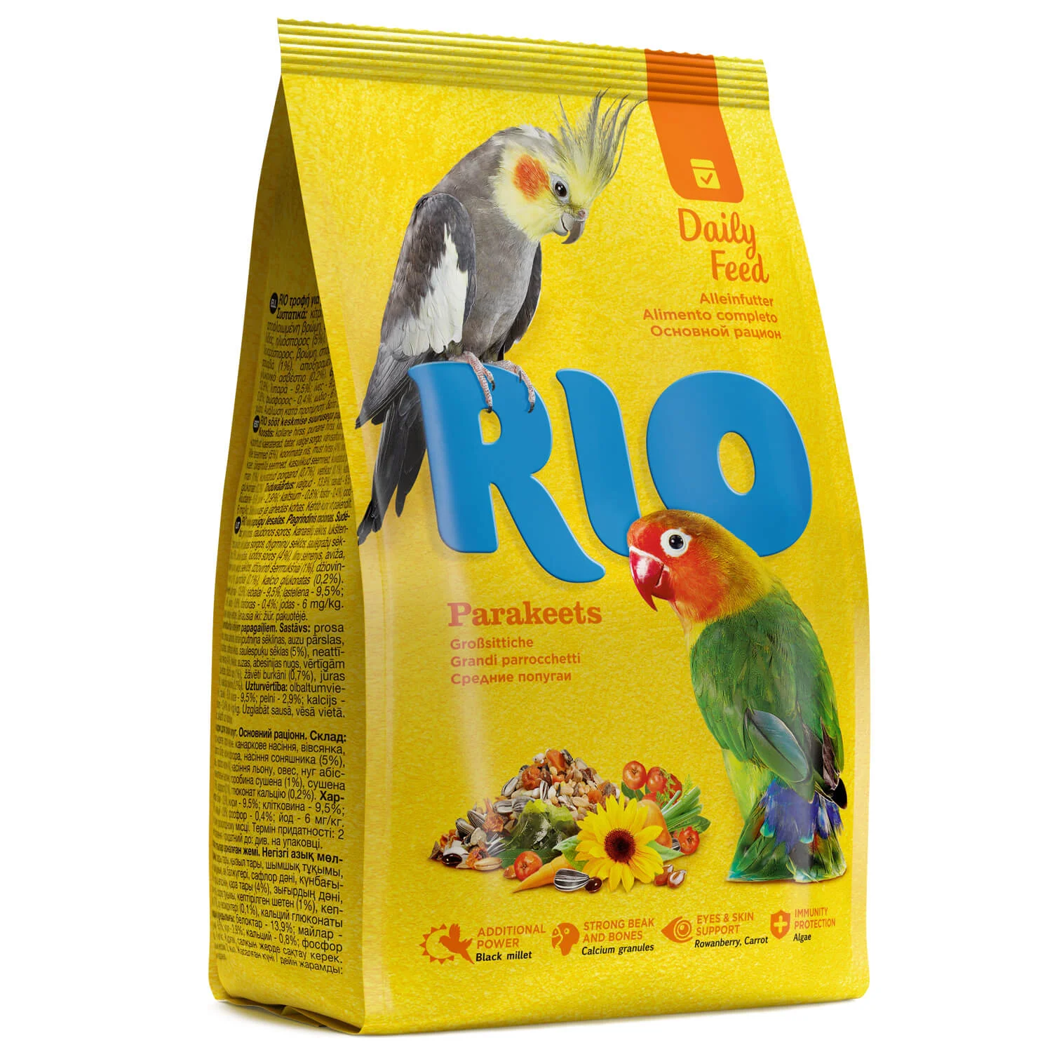 Orta ölçülü tutuquşular üçün RIO yemi, əsas pəhriz, 1 kq — Bakı