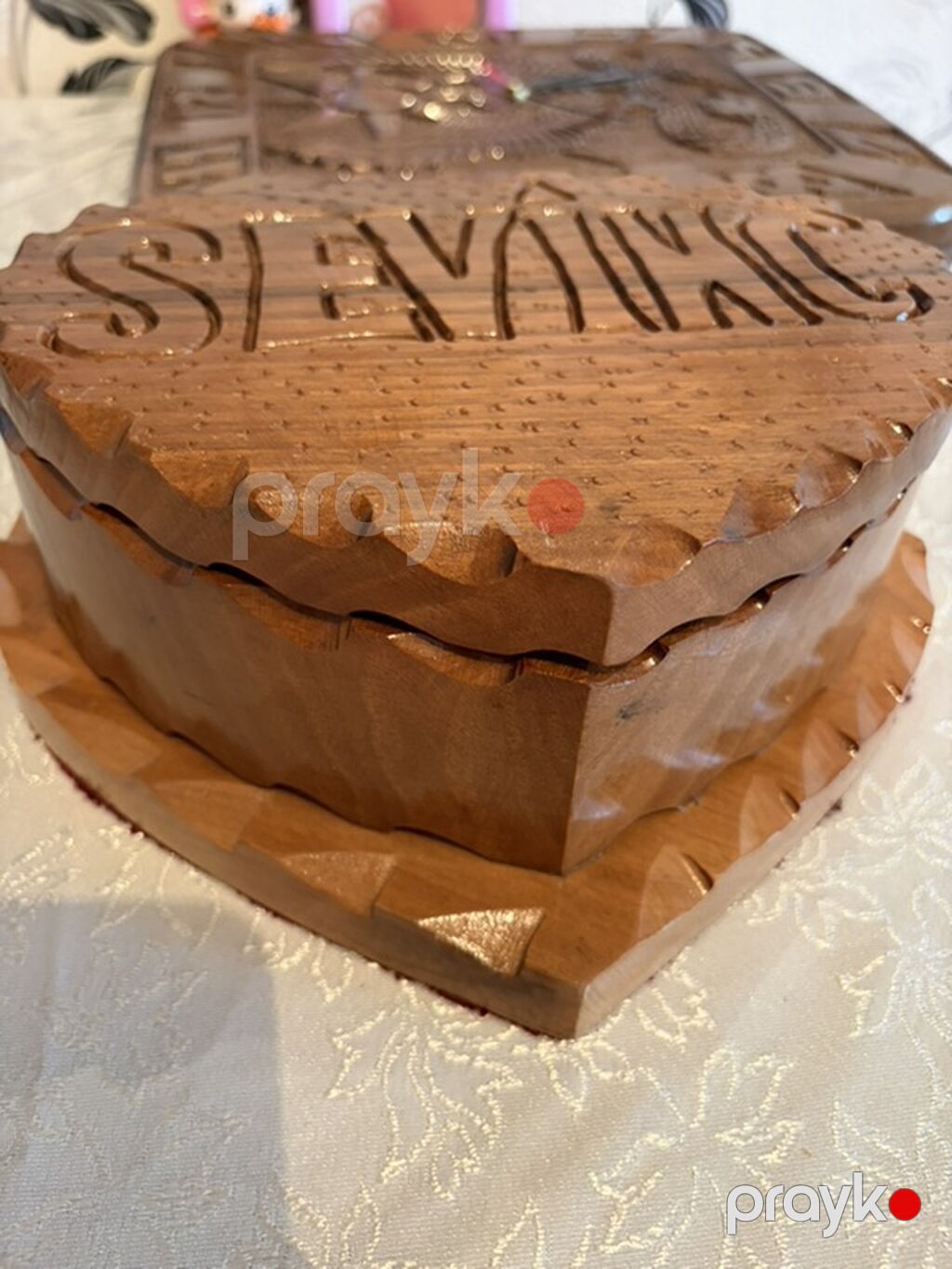 Əl işı ilə hazırlanmış urek qutu - Material: bərk ağac (taxta səthi — Pul qutusunun və şkatulyalar, Bakı (4)