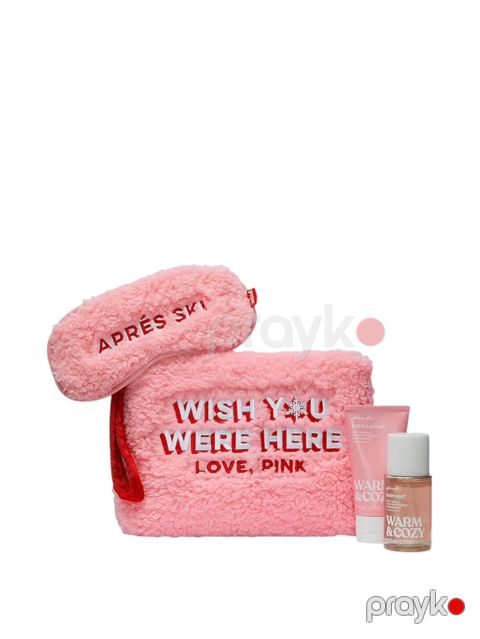 Kosmetika dəsti Pink Body Fragrance Warm Cozy 4 pcs Gift Bag (bədən üçün sprey 75 ml + bədən üçün losyon 75 ml) — Bakı