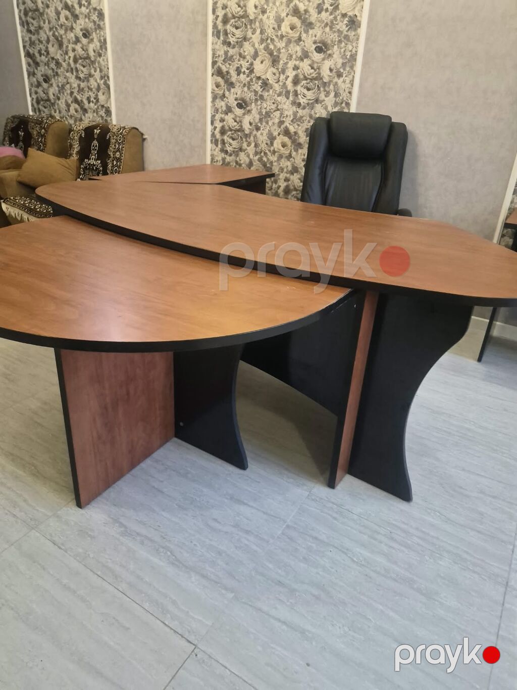 Ofis mebel dəsti Tərkibi: - Menecer/ direktor üçün iri bucaq formalı — Ofis mebeli, Bakı (8)