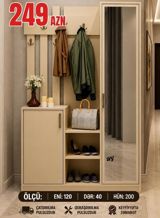 *Yeni Dəhliz Dolabı* Ölçü: 120×40×200 *Qiymət: 249 Rəng — nihad — Мебель