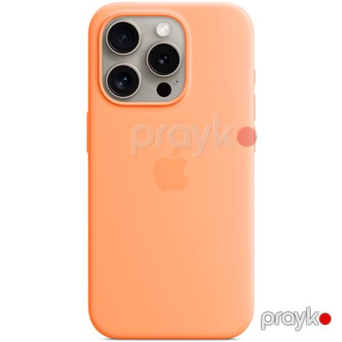 iPhone 15 Pro Silicone Case with MagSafe (MT1H3ZM) Orange Sorbet — Bakı