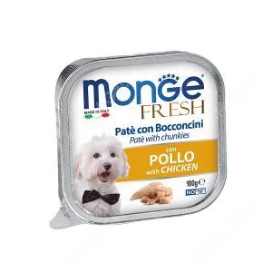 Monge Təzə Toyuq Paştetində İtlər üçün, Super Premium Keyfiyyətli, 100 q