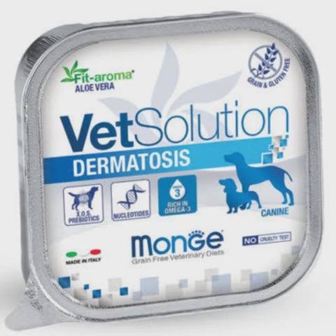 Monge Vet Solution Dermatosis, allergiyası olan yetkin itlər üçün yaş yem, 150 q — Товары для животных