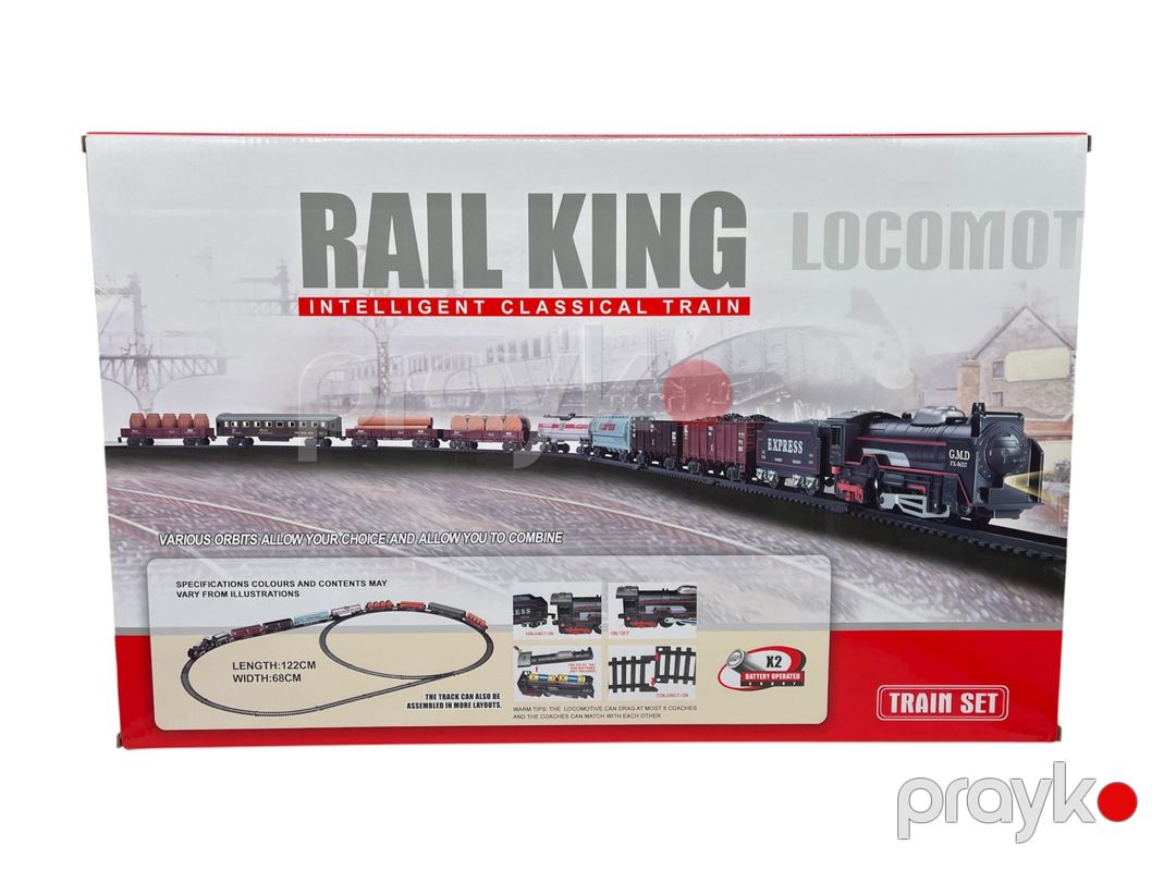 Dəmiryolu oyuncaq dəsti Rail King, plastik, 35 element — Mallar, Bakı (2)