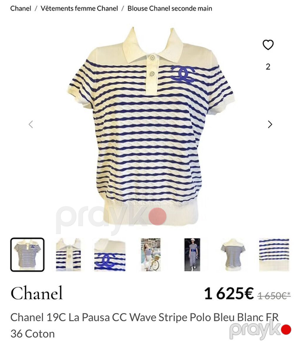 Polo köynək, Chanel, S, rəng - Ağ — Futbolka və polo, Bakı (2)