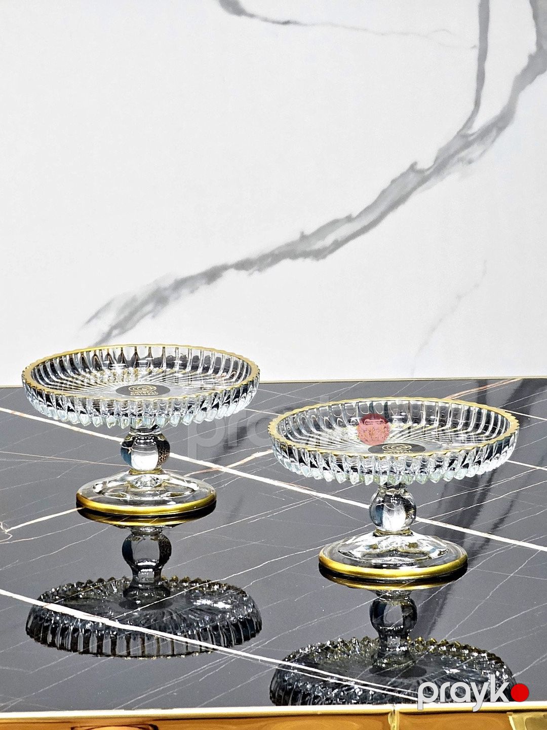 Limon qabı nh_190sdv, şüşə, şəffaf/qızılı, 13 sm — Mallar, Bakı (2)