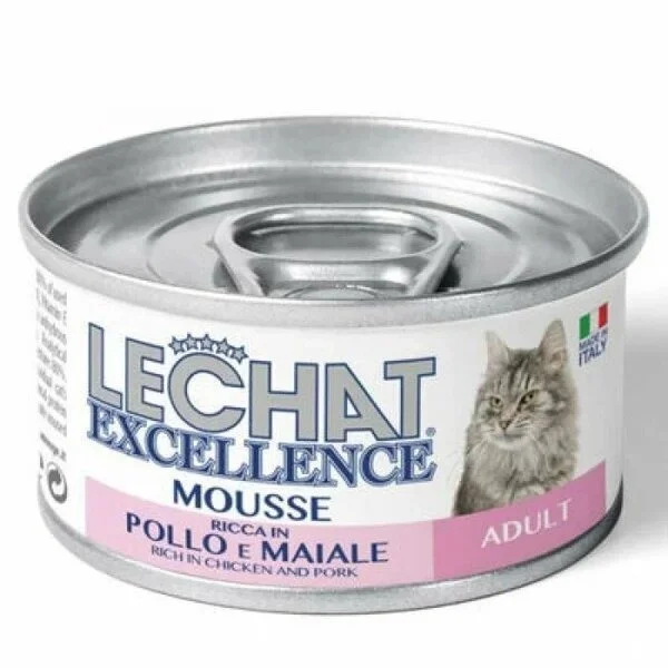 Monge LeChat Excellence Yetkin Yaş Pişik Yemi Toyuq Donuz Əti Mussu 85 q