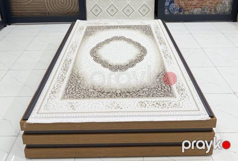 Xalça Bamboo Ipek 513 Cream Vizyon, bambuk, bej, 150x230 sm — Bakı