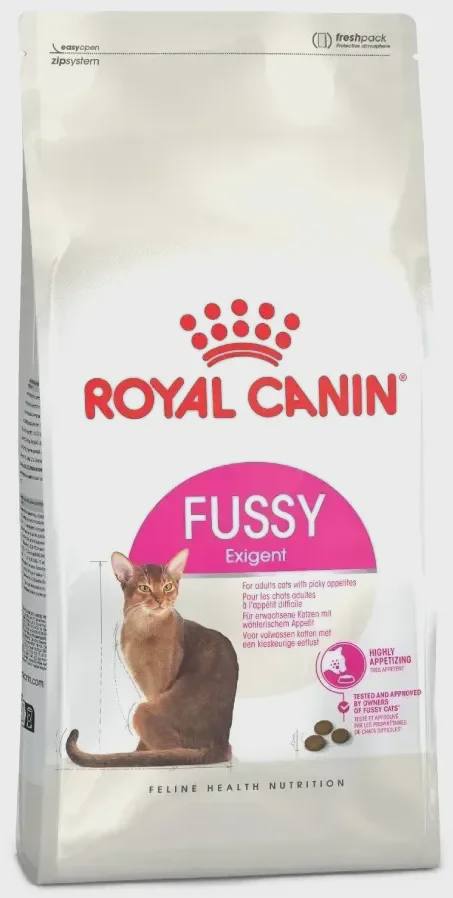 Royal Canin Fussy Exigent, seçici iştahı olan pişiklər üçün quru yem (bütöv kisə 10 kq) — Pişiklər