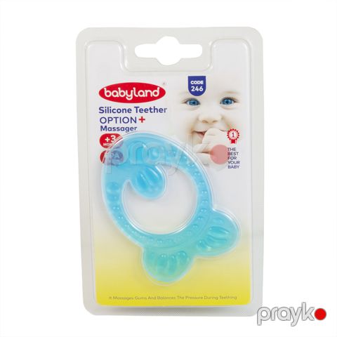 Diş oyuncağı Baby Land körpələr üçün balıq fiqurlu mavi — Bakı