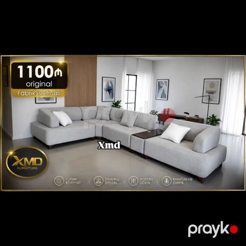 XMD Furniture künc divan dəsti - Fabrik istehsalı, orijinal model — Bakı