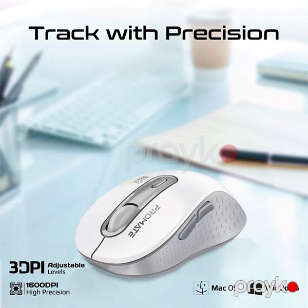 Promate Wireless Mouse Ken.whıte White — Mallar, Bakı (2)