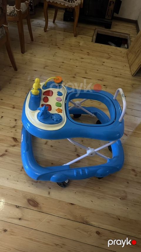 Uşaq gəzdirəni / yerişi üçün yürütəc (baby walker) - Rəng: mavi-ağ — Bakı