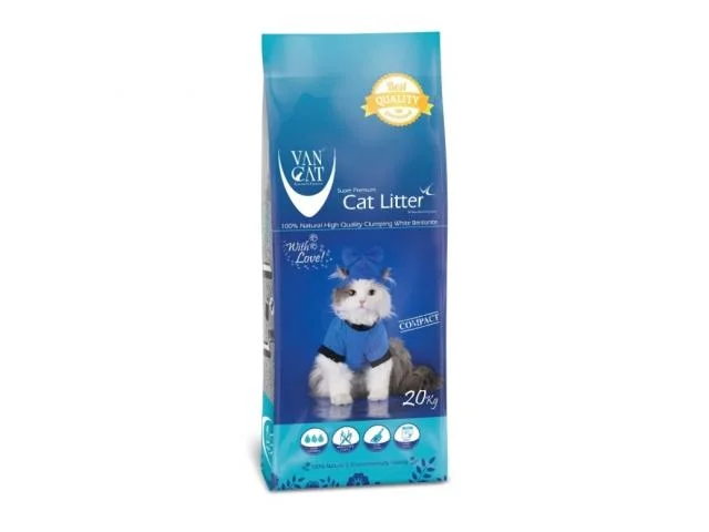 Van Cat təbii topalaşan pişik qumu, 20 kq — Zoo.az — Мысықтар