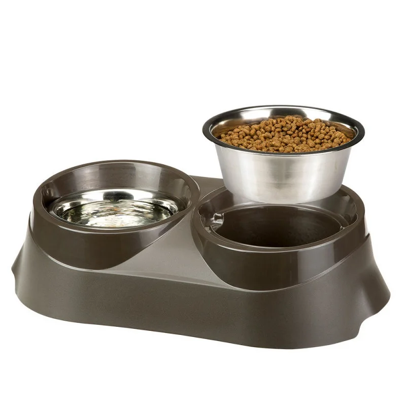 Ferplast Duo Feed 03 polad qablar, qab tutacağı ilə 47×25×13 sm, 0.9 l — Bakı