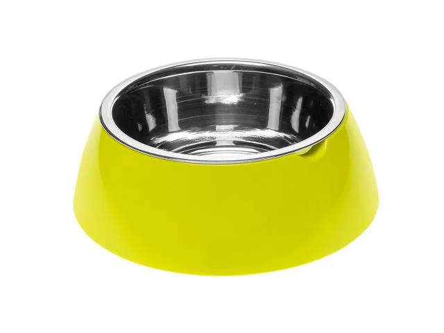 Ferplast Jolıe L metal qab plastik dayaq üzərində, yaşıl, 23.3 x 7.5 sm, 1.2 l — Zoo.az — Heyvan malları