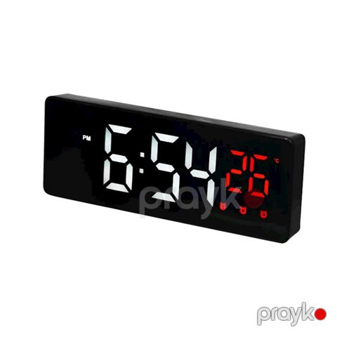 Masaüstü elektron saat GH 0715L, plastik, qara — Bakı