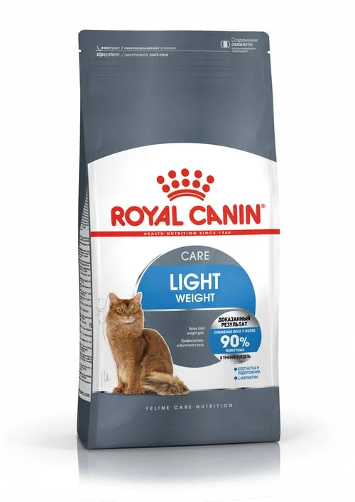 Royal Canin Light Weight Care, yetkin pişiklərdə artıq çəkinin qarşısının alınması üçün quru yem (bütöv kisə, 8 kq) — Bakı