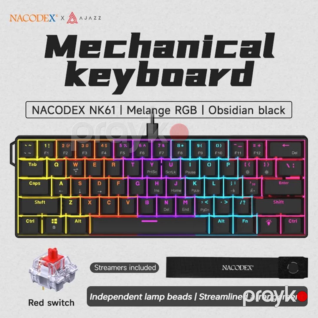 Ajazz NK61 - Black — Periferik cihazlar, Bakı (4)