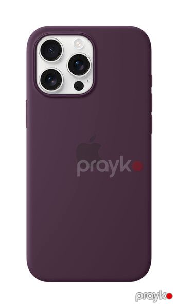 iPhone 16 Pro Max Silicone Case with MagSafe - Plum, Model A3316 Plum — Bakı