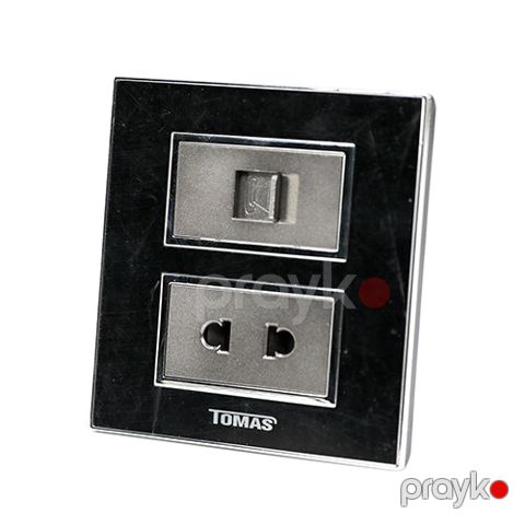 Tomas 1 telefon + 1 razetka - qara — Bakı
