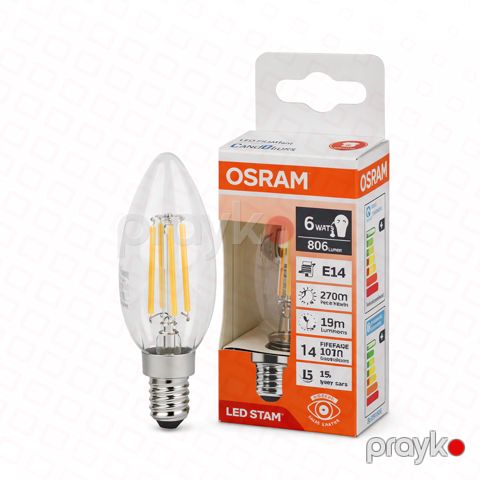 Lampa LED osram 6W/840 E14 230VFILCL