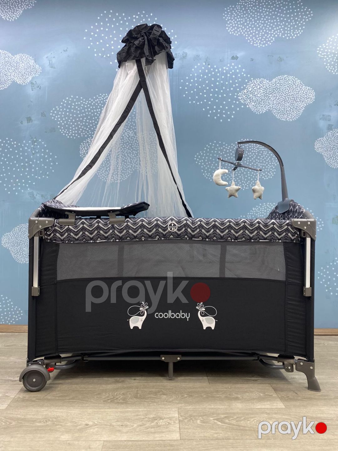 Uşaq çarpayısı Cool Baby KDD003, 60x120 sm, qara — Mallar, Bakı (3)