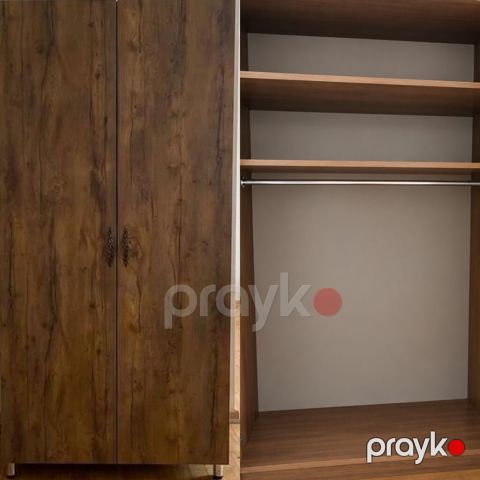 İşlənmiş, 2 qapılı, Qəhvəyi, Taxta, Açılan, Düz dolab — Saray