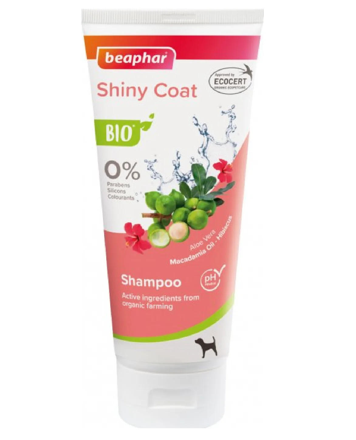 Parlaq tüklü itlər üçün Beaphar Bio Shiny Coat şampunu, 200 ml