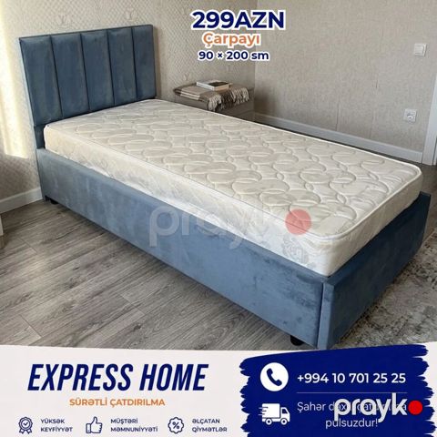 Yeni, Təknəfərlik çarpayı, Bazalı, Matras ilə, Siyirməsiz, Azərbaycan — Bakı