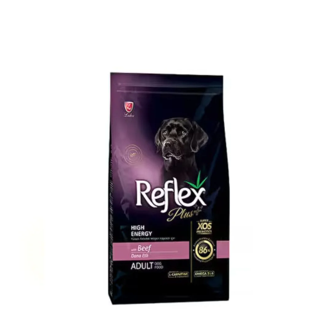 Reflex Plus High Energy, itlər üçün enerjili quru yem, mal əti dadı ilə (çəki ilə) — Bakı