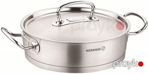 Tava Korkmaz Proline Sautepan A1172 24x7sm/3.1lt., Material: paslanmayan polad — Bakı
