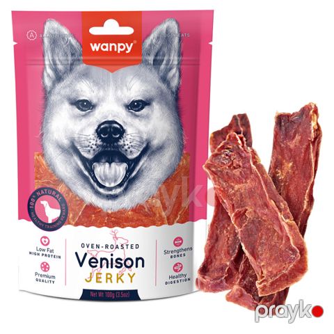 İtlər üçün məzə Wanpy Venison Jerky, 100 q — Bakı