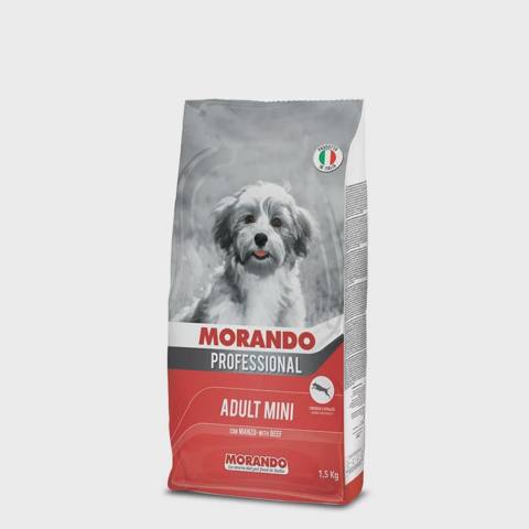 Morando Adult Mini, kiçik cins yetkin itlər üçün quru yem, mal əti dadı ilə, 1.5 kq — Pet supplies