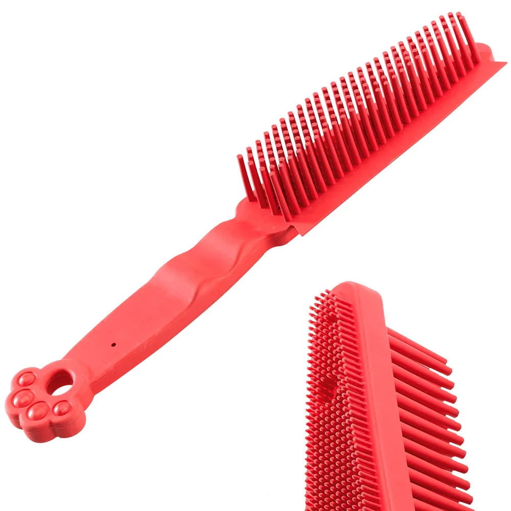 Ferplast GRO 5941 Köpəklər və pişiklər üçün iki tərəfli rezin daraq, 4x4xh 27 sm — Bakı