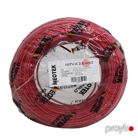 Neotek elektrik kabeli nyaf H07V-K qırmızı 1x2.5 m — Bakı