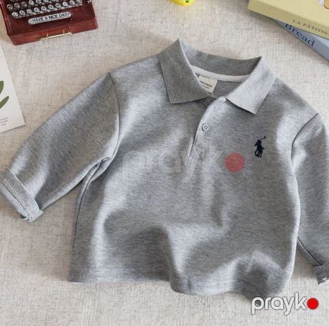 Uzunqol köynək oğlanlar üçün 75359392, boz, pambıq, ölçü 12-18 ay — Bakı
