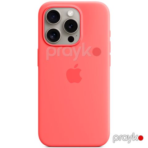 iPhone 15 Pro Silicone Case with MagSafe (MT1G3ZM) Guava — Bakı