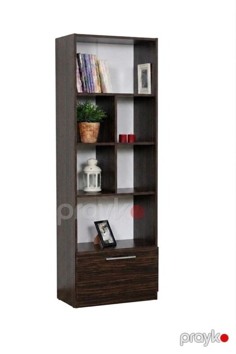Kitablar üçün şkaf 25759, laminat, tünd qəhvəyi, 180x35x70 sm — Bakı