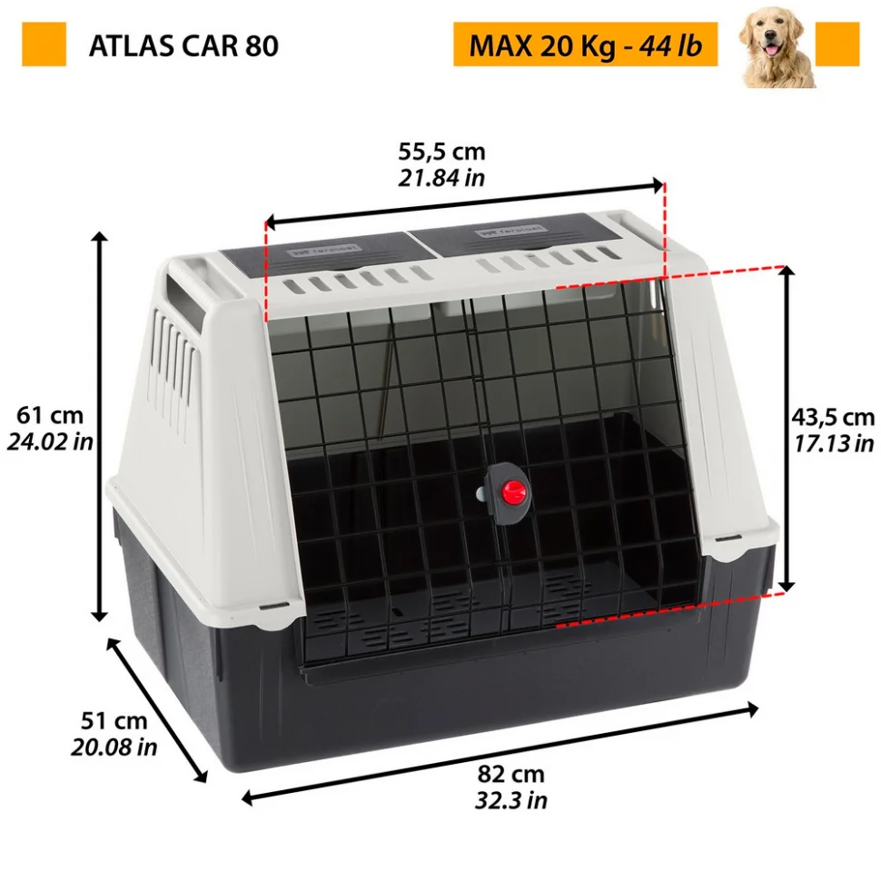 Ferplast Atlas Car 80 avtomobil səyahəti üçün it daşıyıcısı 82 x 51 x 61 sm — Bakı