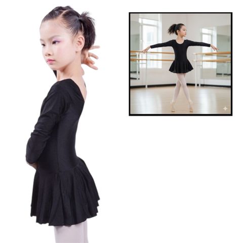 Bədii gimnastika üçün don WS2119, qara, parça, ölçü L — Bakı