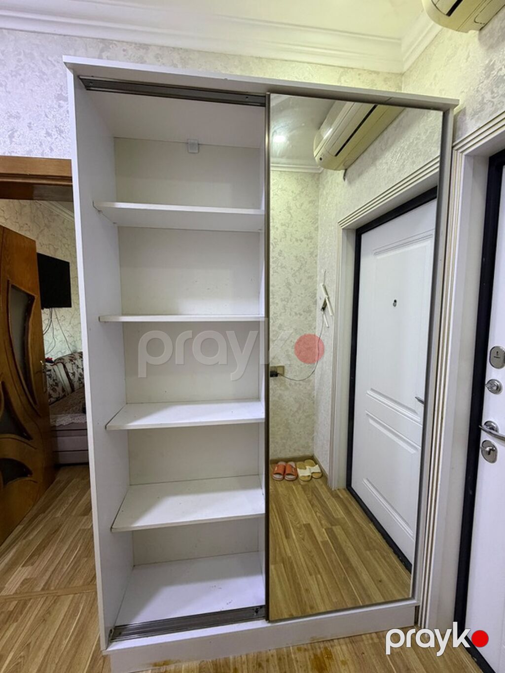 Güzgülü kupe dolab - Növ: İki qapılı sürgülü (kupe) dolab - Ön panel — Şkaflar, Xırdalan (4)
