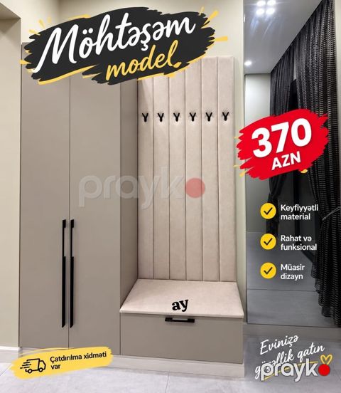 *Möhtəşəm Dəhliz Dolabı* Ölçü: 160 40 200 sm Rəng seçimi — Bakı