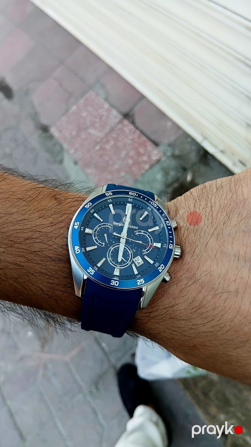 Sergio Tacchini kişi qol saatı – mavi temalı xronoqraf yenidi — Qol saatları, Bakı (2)