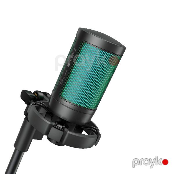 Porodo Gaming Professional RGB Condenser Microphone with Extension Stand Black — Mallar, Bakı (3)