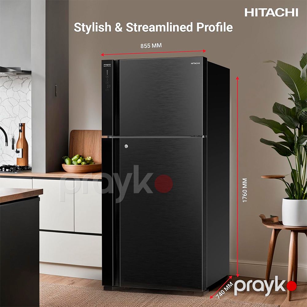 Soyuducu Hitachi RV760PUK7K4BBK Black — Soyuducular, Bakı (5)